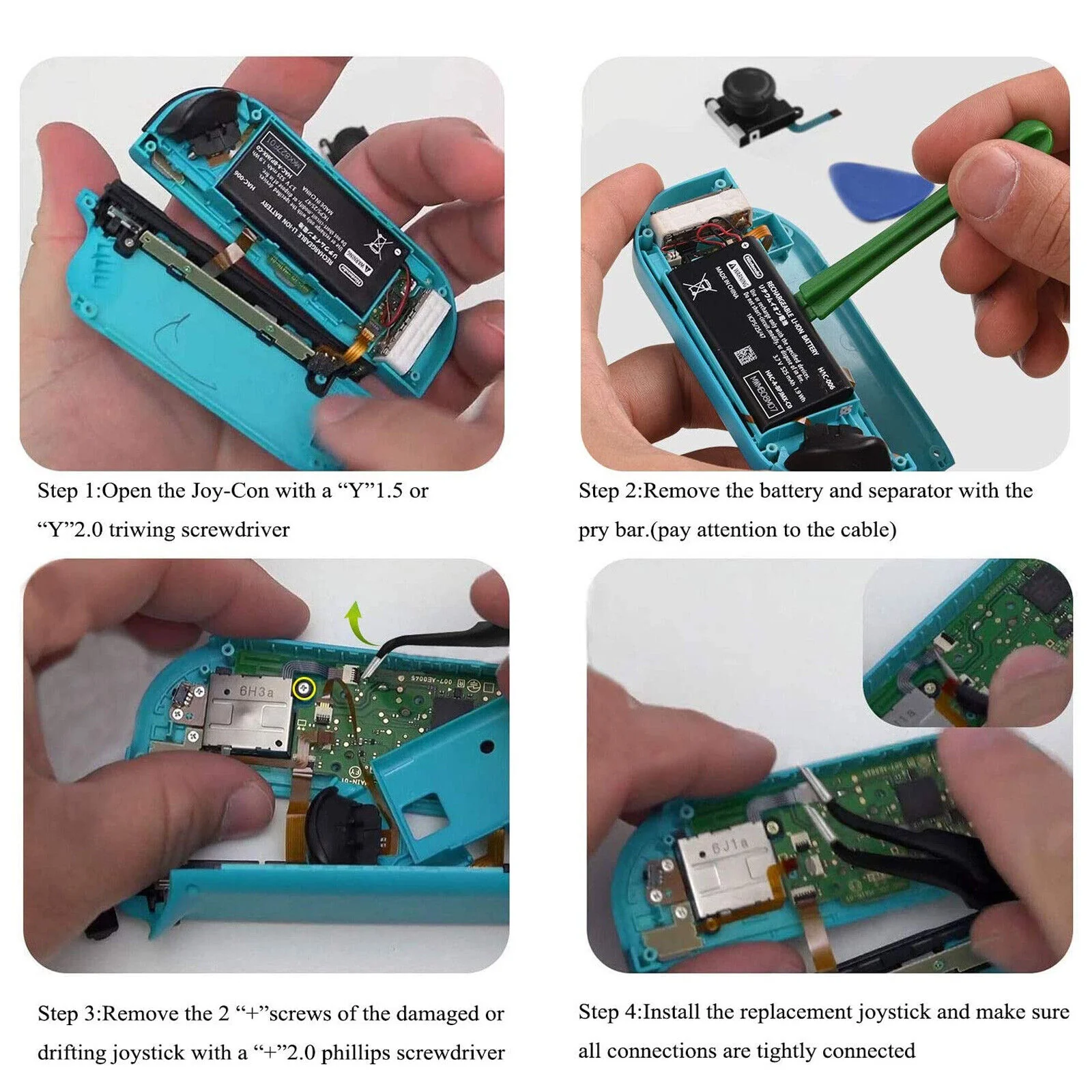 GCP Products 3D Analog Joystick Replacement Repair Tool Kit For Nintendo Switch Lite Joy-Con