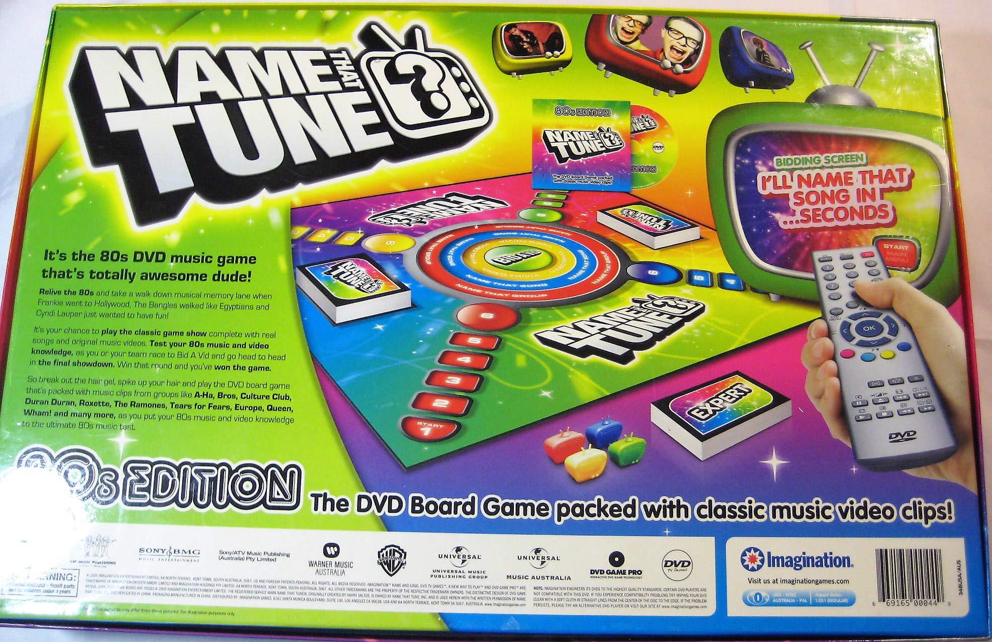IMAGINATION name that tune dvd board game - 80s edition by imagination