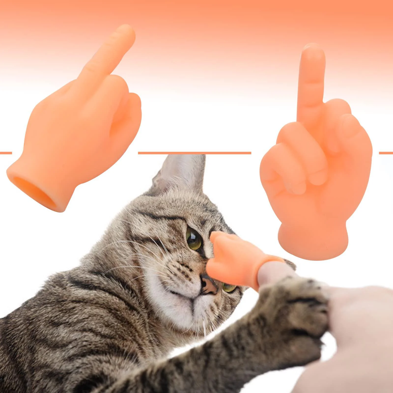 Gaprumi tiny hands for fingers 10 pcs tiny hands (middle finger sign) premium rubber little tiny finger hands cute mini hand puppet f