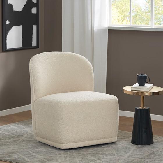 Madison Park Monarch Swivel Chair Ivory 26.25