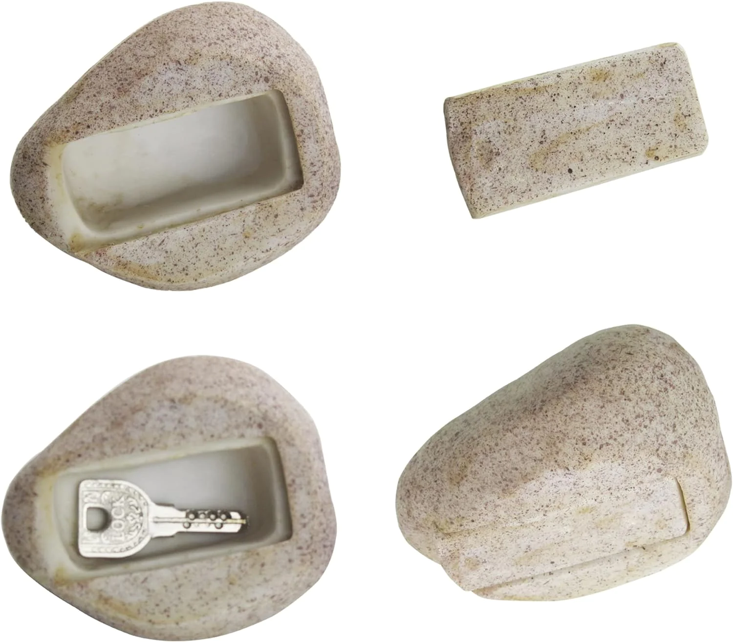 Memeyou Fake Rock Key Hider Decoration Safe Holder Stone For Outdoor Yard Garden Large Size Design Hide A House Spare Key Lock