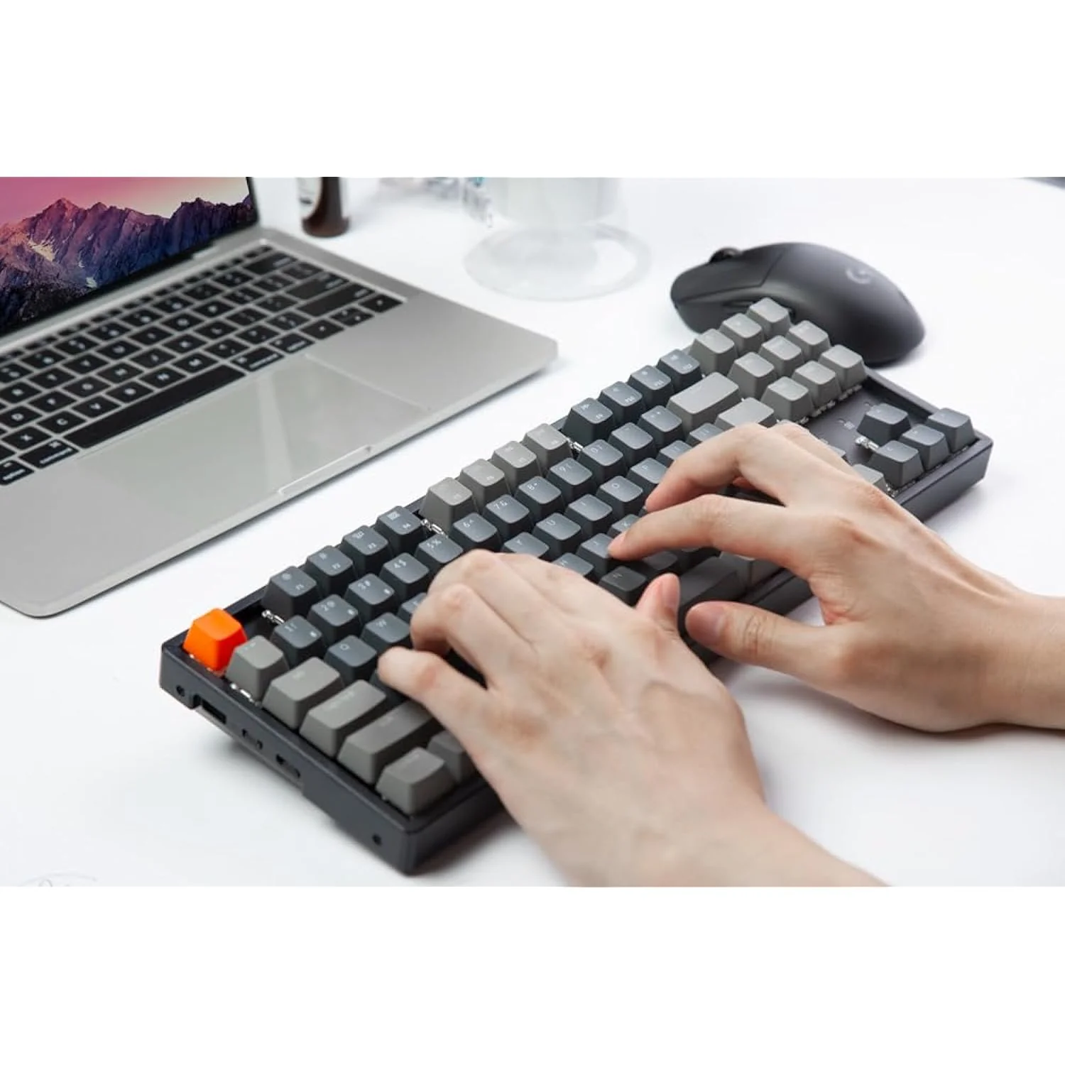 Zell Electronics Zell K8 87 Keys Wireless Mechanical Keyboard, 80% Layout Bluetooth Tkl Tenkeyless Rgb Backlight With Gateron G Pro Red Switch…