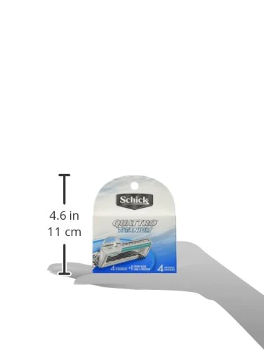 Schick Quattro Titanium Razor Blade Refills for Men 16 Cartridges