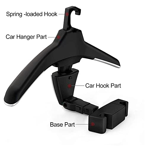Engync Car Coat hanger, Auto Back Seat Headrest Clothes Jackets Suits Hooks, High-End Multi-Purpose Storage Car Accessories