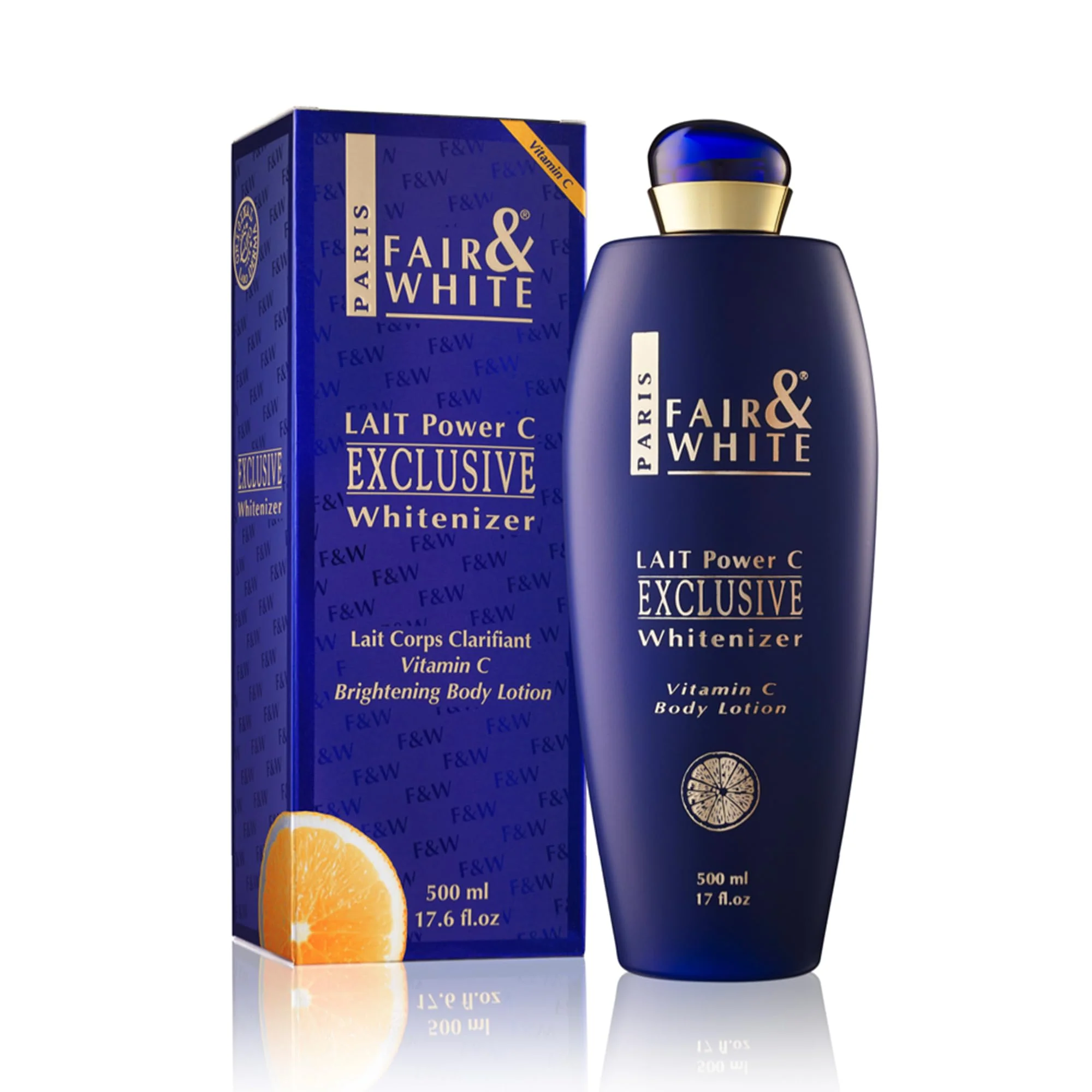 Fair &a; White Fair and White Exclusive Skin Brightening Lotion - 17 Fl oz / 500ml - Dark Spots Cream, Uneven Skin Tone, with Shea Vitamin C