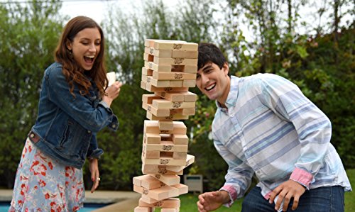 Jenga Giant Family (Stacks to Over 3 Feet) Precision-Crafted Hardwood Game (Authentic Brand Game) (01506-19-noAcc)