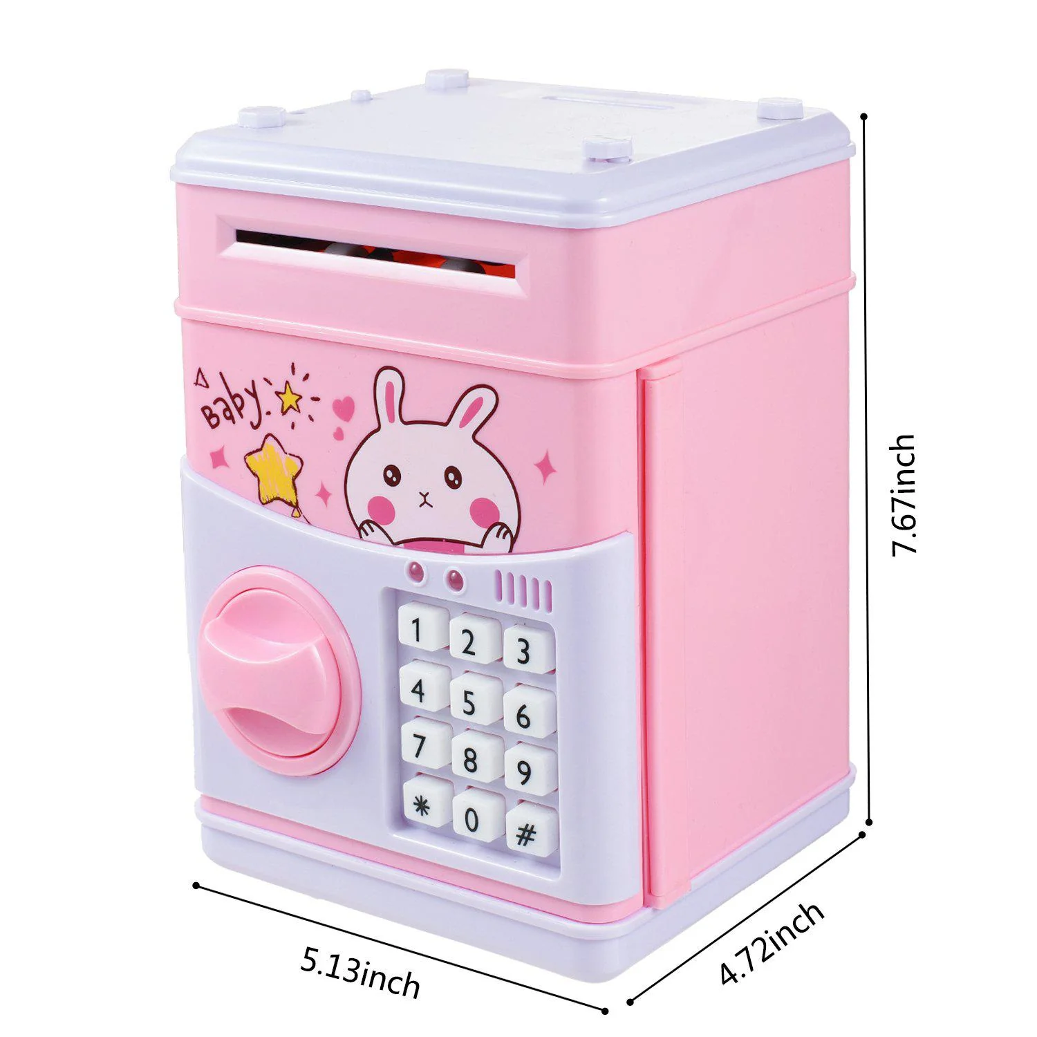 yoego piggy bank for kids ,electronic password piggy bank kids safe bank mini atm piggy bank toy for 3-14 year old boys and g