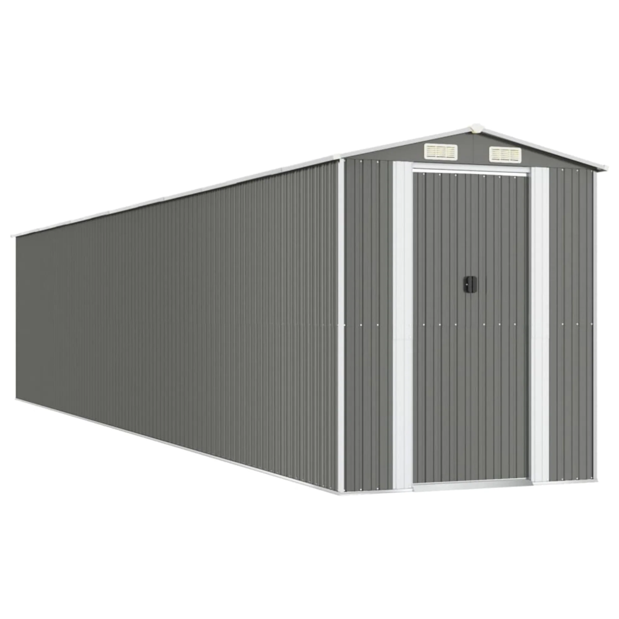 vidaXL Garden Shed Light Gray 75.6