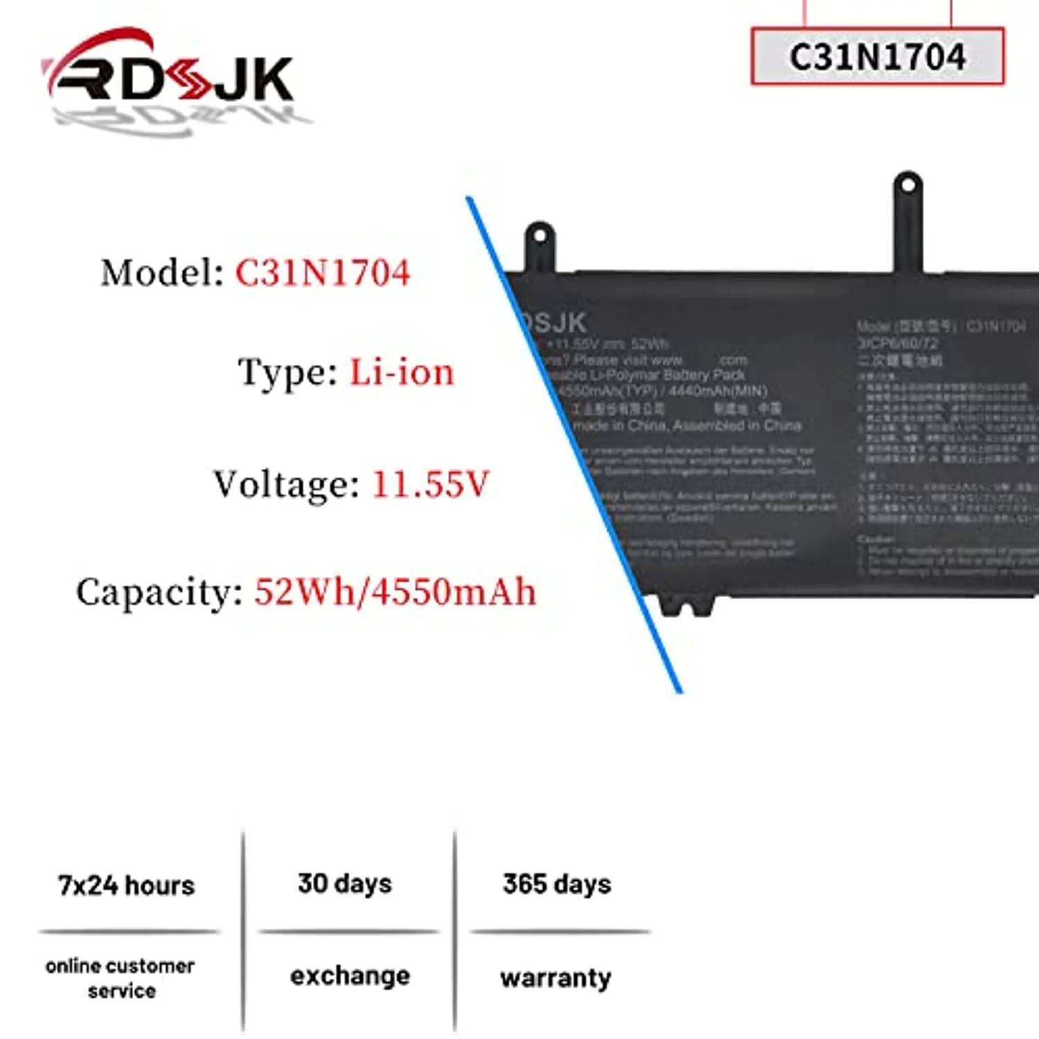 rdsjk c31n1704 laptop battery for asus zenbook flip 15 ux561ud ux561ud-1a ux561ud-bo004t ux561ud-bo005r q535u q535ud q535ud-bi7t11