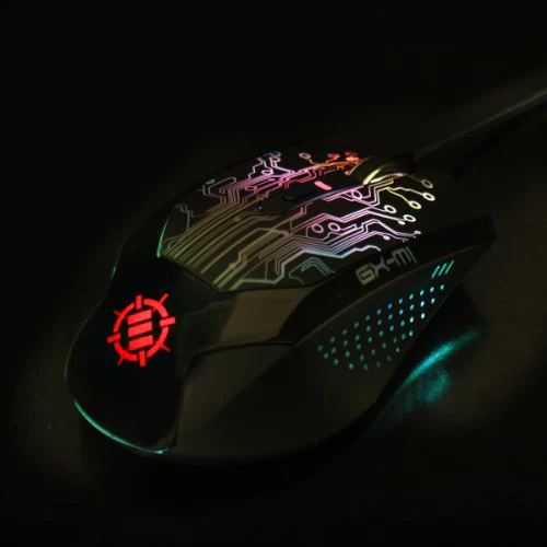 Enhance GX-M1 Gaming Mouse with 3500 DPI, Optical Sensor &a; Color-Changing LED Lights for PC Computers - Perfect for Titanfall, B