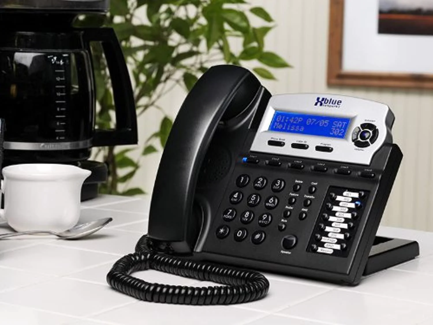 xblue x16 small office phone system digital speakerphone (xb1670-00, charcoal)