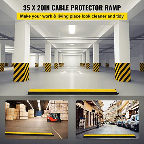 happybuy 5 channel cable protectors extreme rubber cable ramps heavy duty protective cable wire cord ramp driveway rubber tra