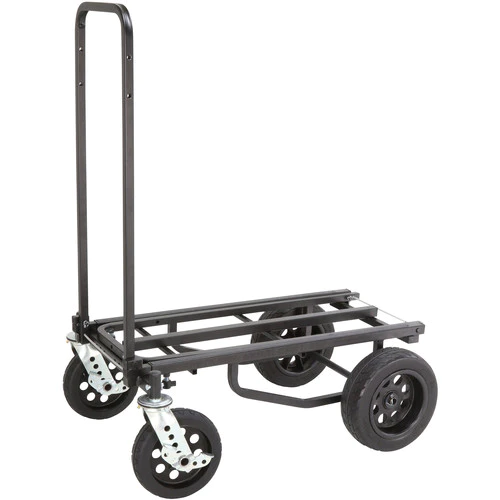 Odyssey ALL-TERRAIN MULTI-CART IN STEALTH BLACK: Frame telescopes 34-52 in length with 32 foldable sides to stack loads high