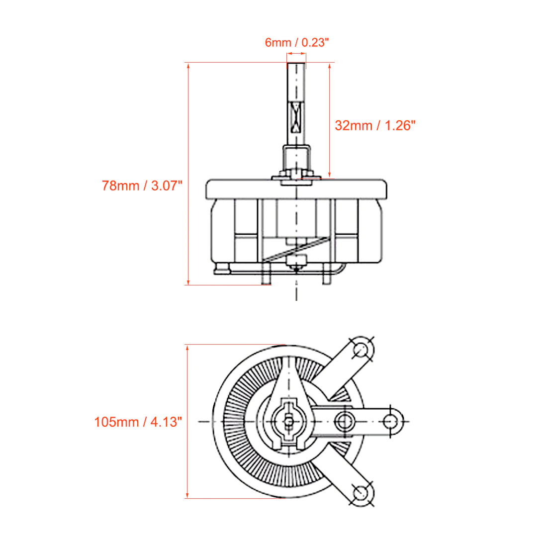 Unique Bargains 200W 20R Ohm Wirewound Ceramic Potentiometer Variable Rheostat Resistor W Knob