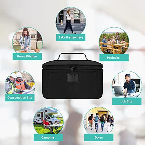 Aotto portable oven personal food warmer - 110v portable microwave mini oven, heated lunch box for cooking and reheating food in of