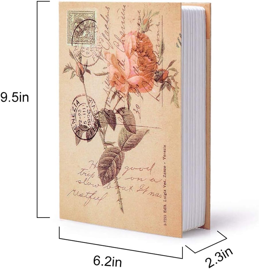 Bseash Diversion Book Safe, Dictionary Secret Cash Safe Box with Combination Lock, Diversion Book Hidden Safe (Rose,Code, M)