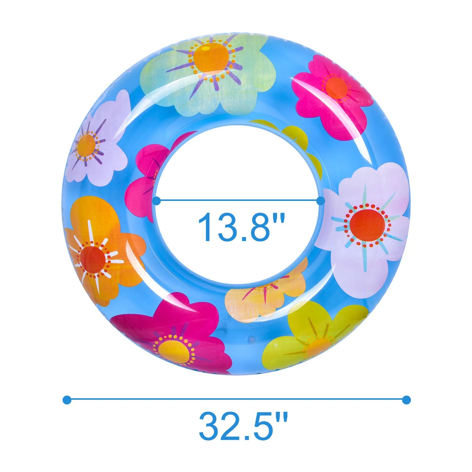 Fun Little Toys Flower Pool Floats 32.2” (3 Pack) Swimming Rings