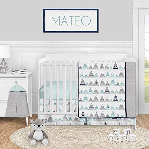 sweet jojo designs watercolor mountains foldable fabric storage cube bins boxes organizer toys kids baby childrens - set of 2