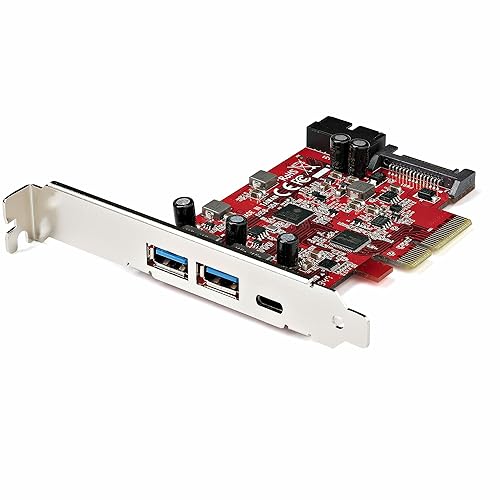 StarTech.com 5-Port USB PCIe Card - 10Gbps USB 3.1 Gen 2 PCIe Card w/ 1x USB-C &a; 2X USB-A - 1x 2 Port IDC (Internal 5Gbps USB He