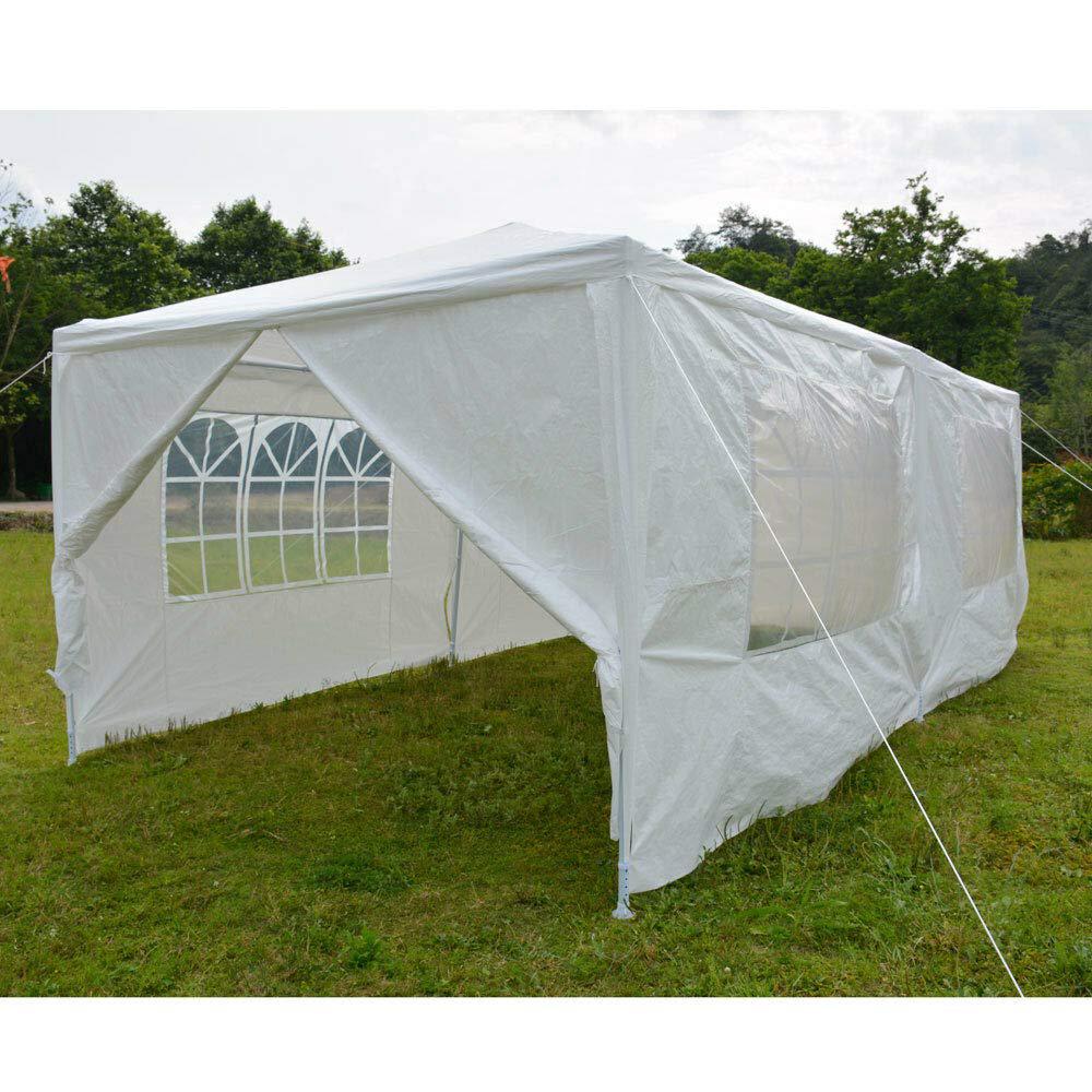 oxiqmart 10x20&s; outdoor canopy party wedding tent gazebo pavilion w/4 side wall-2 doors