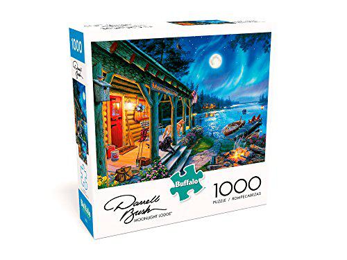 Buffalo Games &a; Puzzles buffalo games - darrell bush - moonlight lodge - 1000 piece jigsaw puzzle