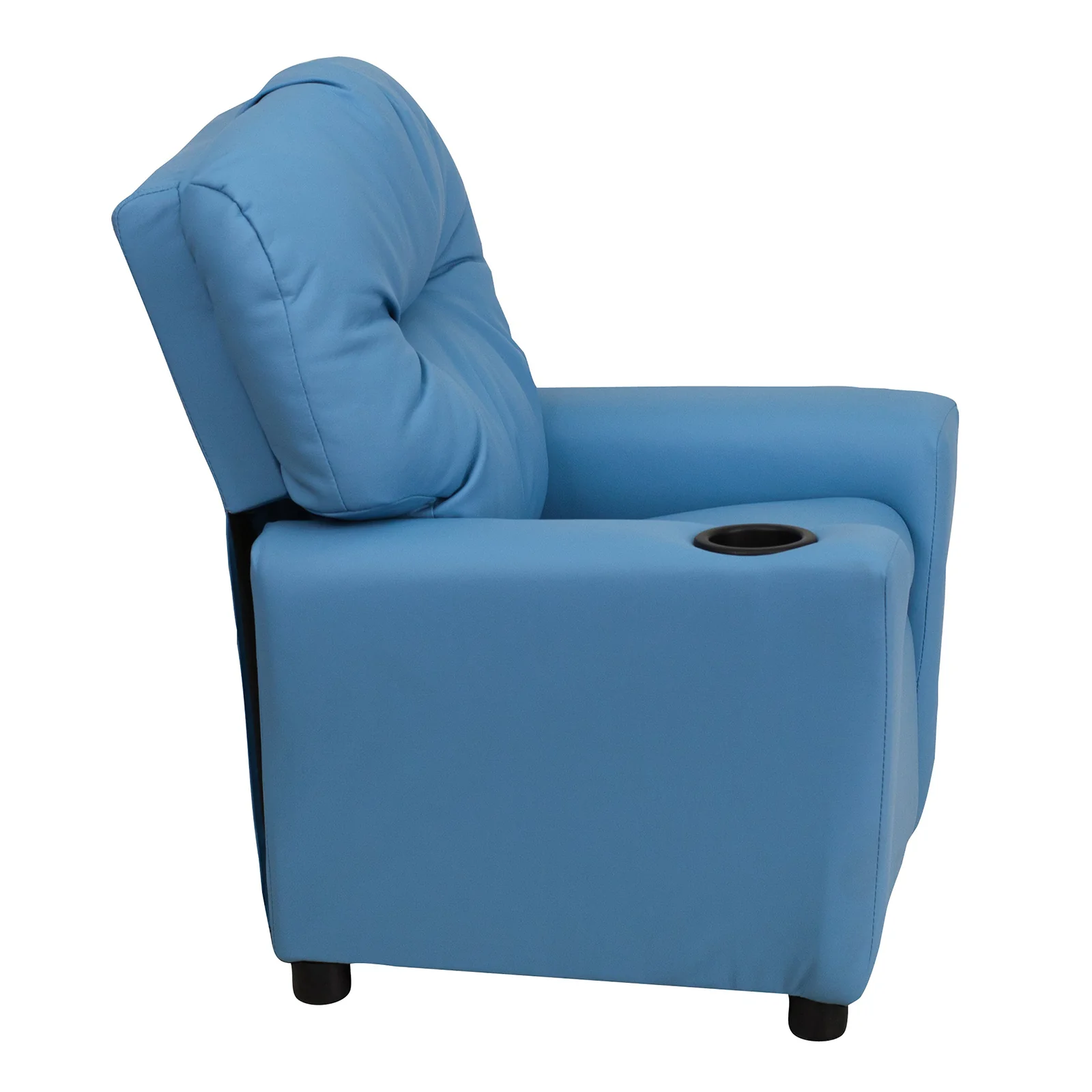 Flash Furniture Kids Recliner with Cup Holder - Light Blue