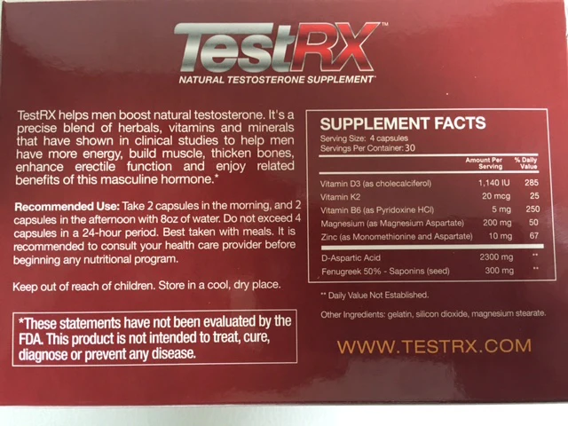 Leading Edge Health TestRX Testosterone Plus Tongkat Ali Tribulus Terrestris 480 Capsules 4 Month