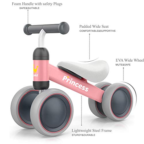 BEKILOLE Balance Bike Toys for 1 Year Old boy - Train Your Baby from Standing to Running | Ideal First Bike and 1st Birthday Gifts