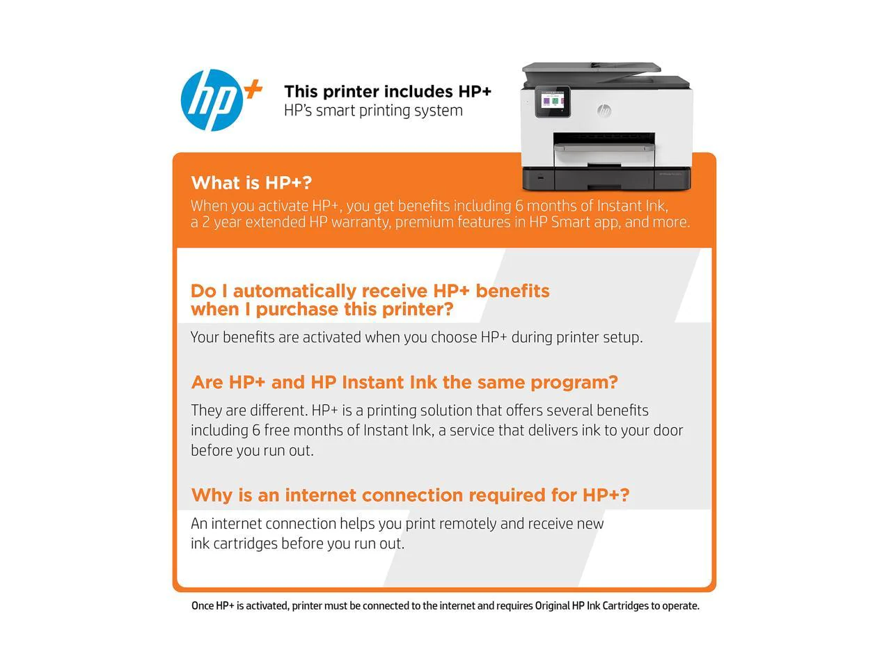 HP OfficeJet Pro 9025e All-in-One Wireless Color Printer, with bonus 6 months free Instant Ink with HP+ (1G5M0A)