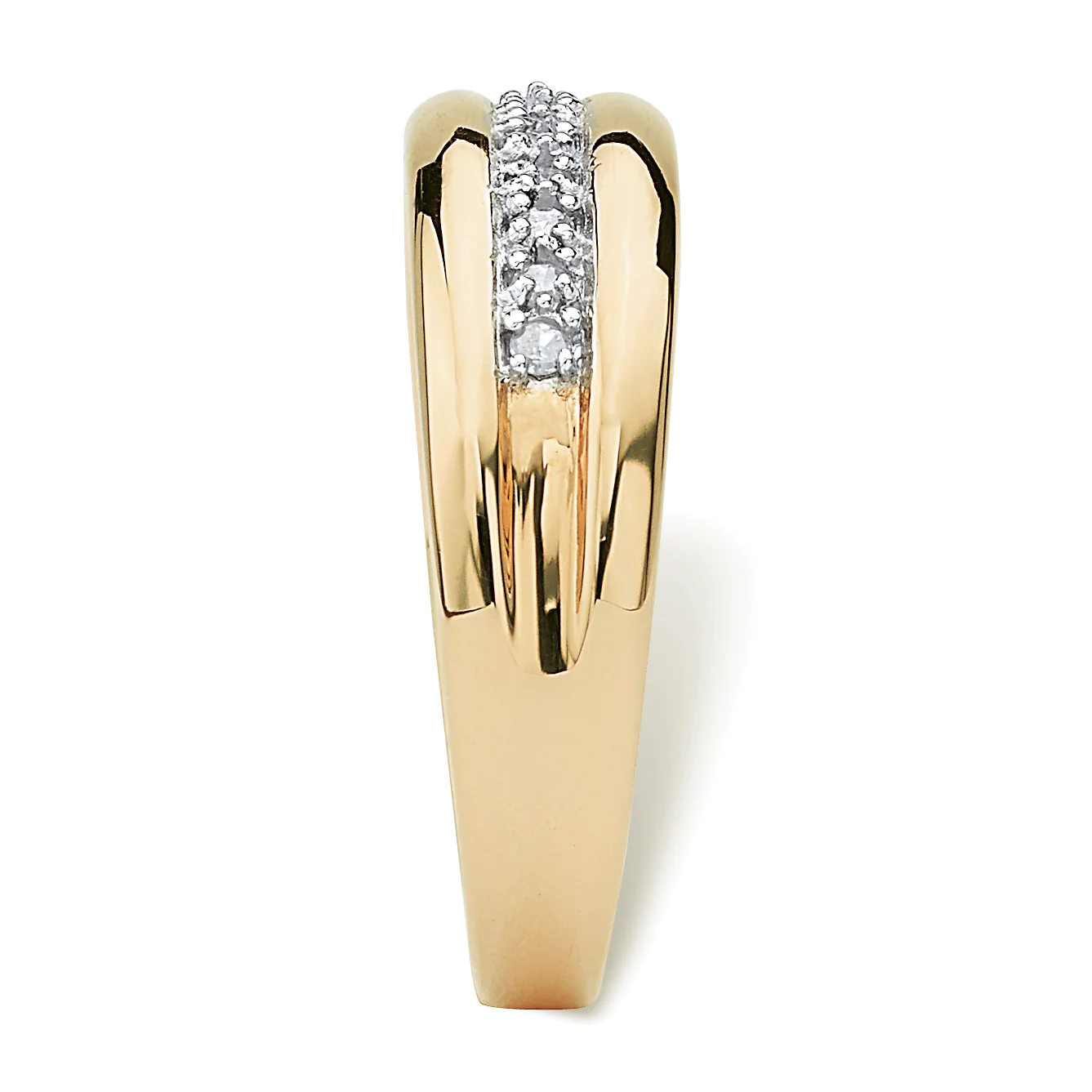 PalmBeach Jewelry 1/5 TCW Round Diamond Wedding Band in 10k Gold