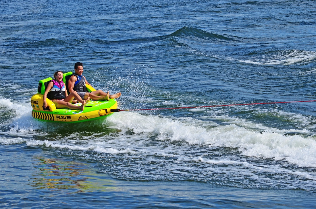 Rave Sports 02644 #Stoked Inflatable Two Rider Towable Water Tube