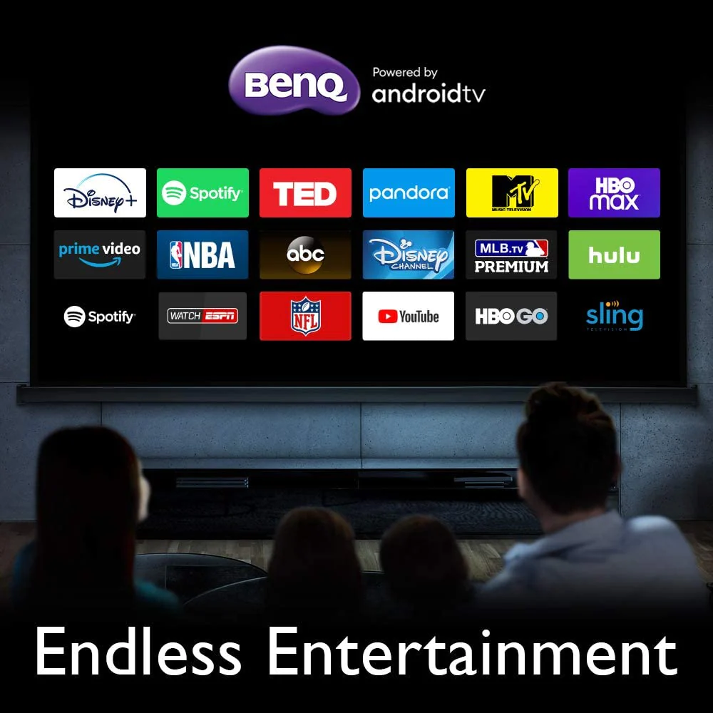 BenQ TK850i True 4K HDR PRO Smart Home Projector Android TV 98% Rec.709 Lens shift &a; Keystone for Easy Setup 3D Projector
