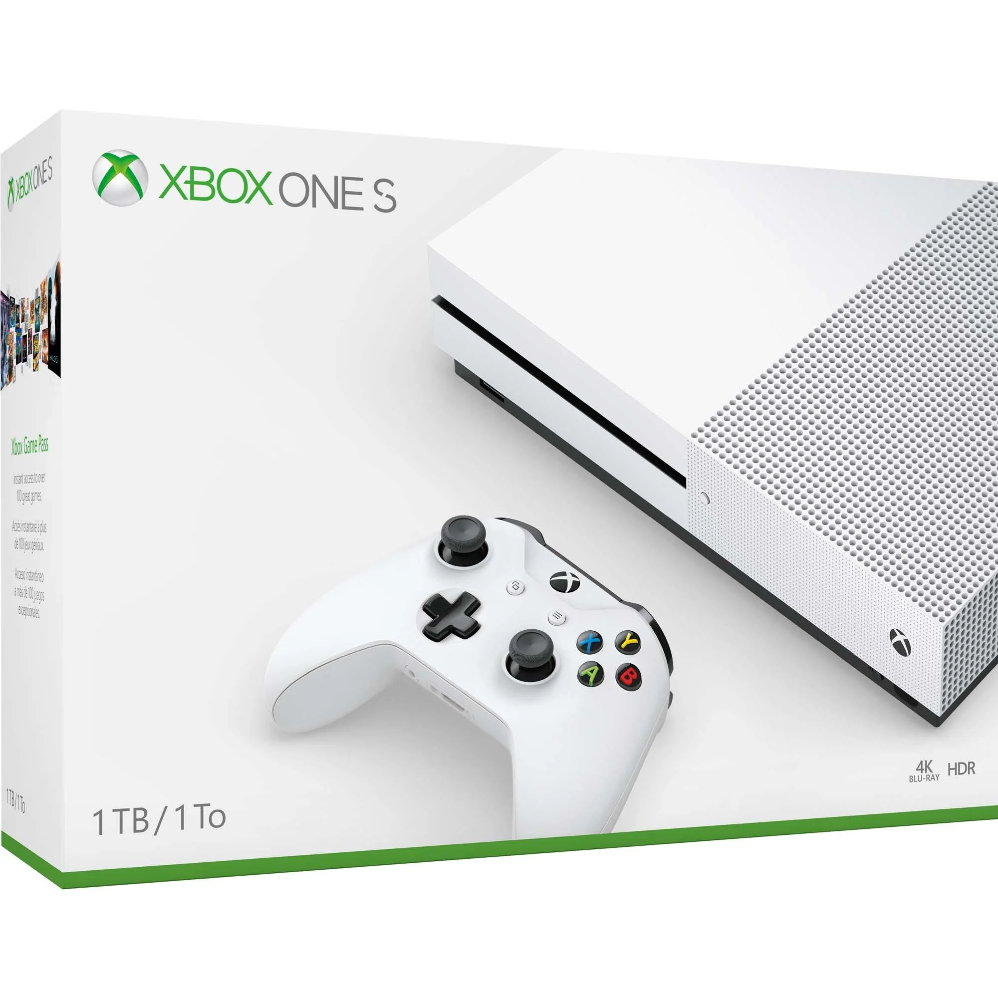 Microsoft 234-00051 Xbox One S White 1TB Gaming Console with HDMI Cable (Refurbished)