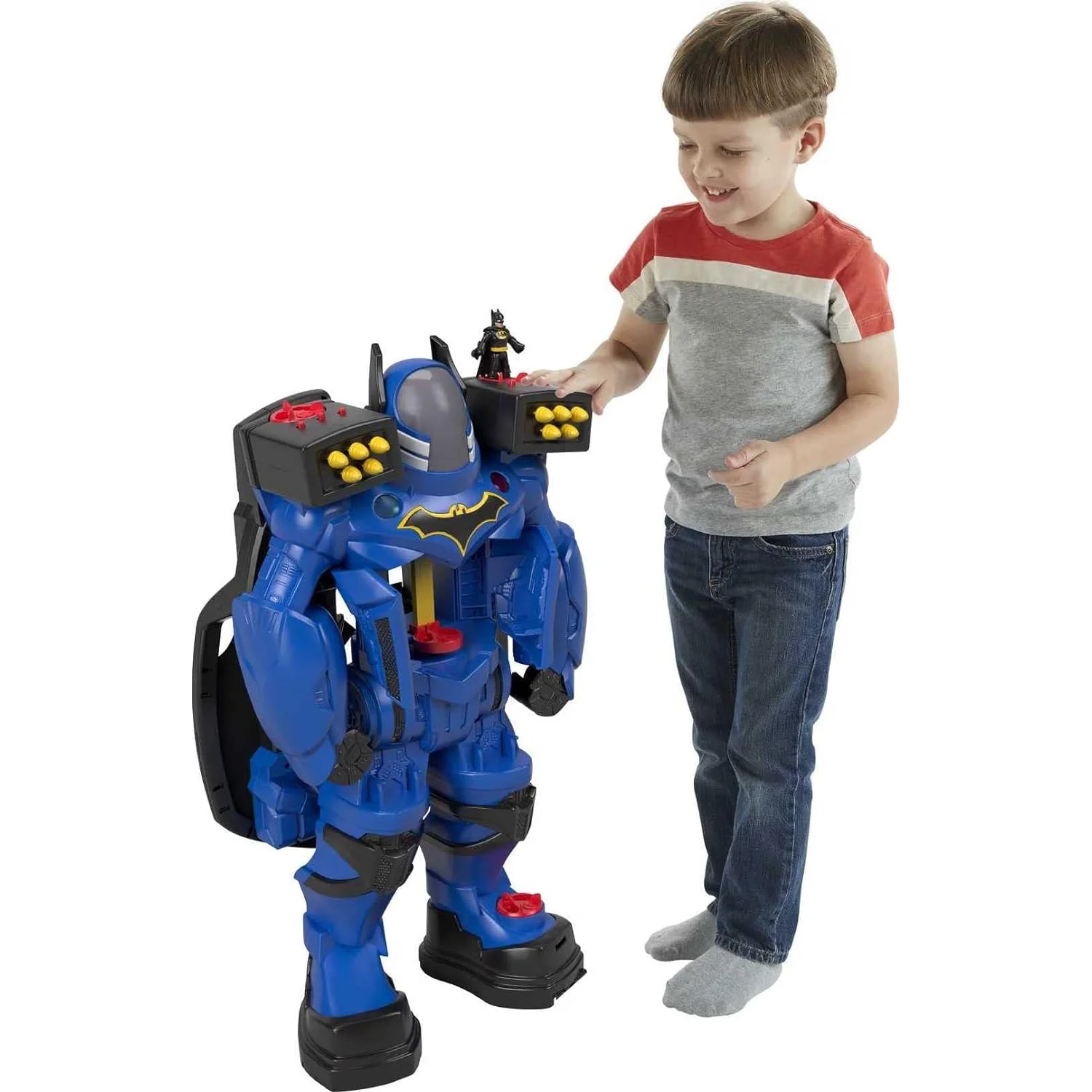GCP Products Imaginext Dc Super Friends Batman Robot Playset, Batbot Xtreme, 30 Inches Tall With Figure And 11 Play Pieces For Preschool K…
