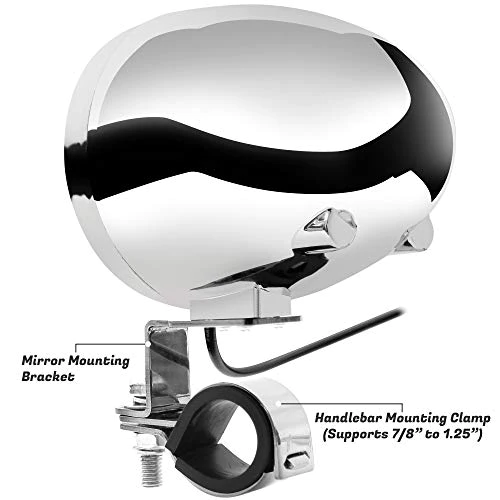 GoHawk TS3-Q Gen.2 Motorcycle Weatherproof Bluetooth Speakers 7/8-1 in. Handlebar Mount MP3 Music Player Sound Audio Stereo Ampl