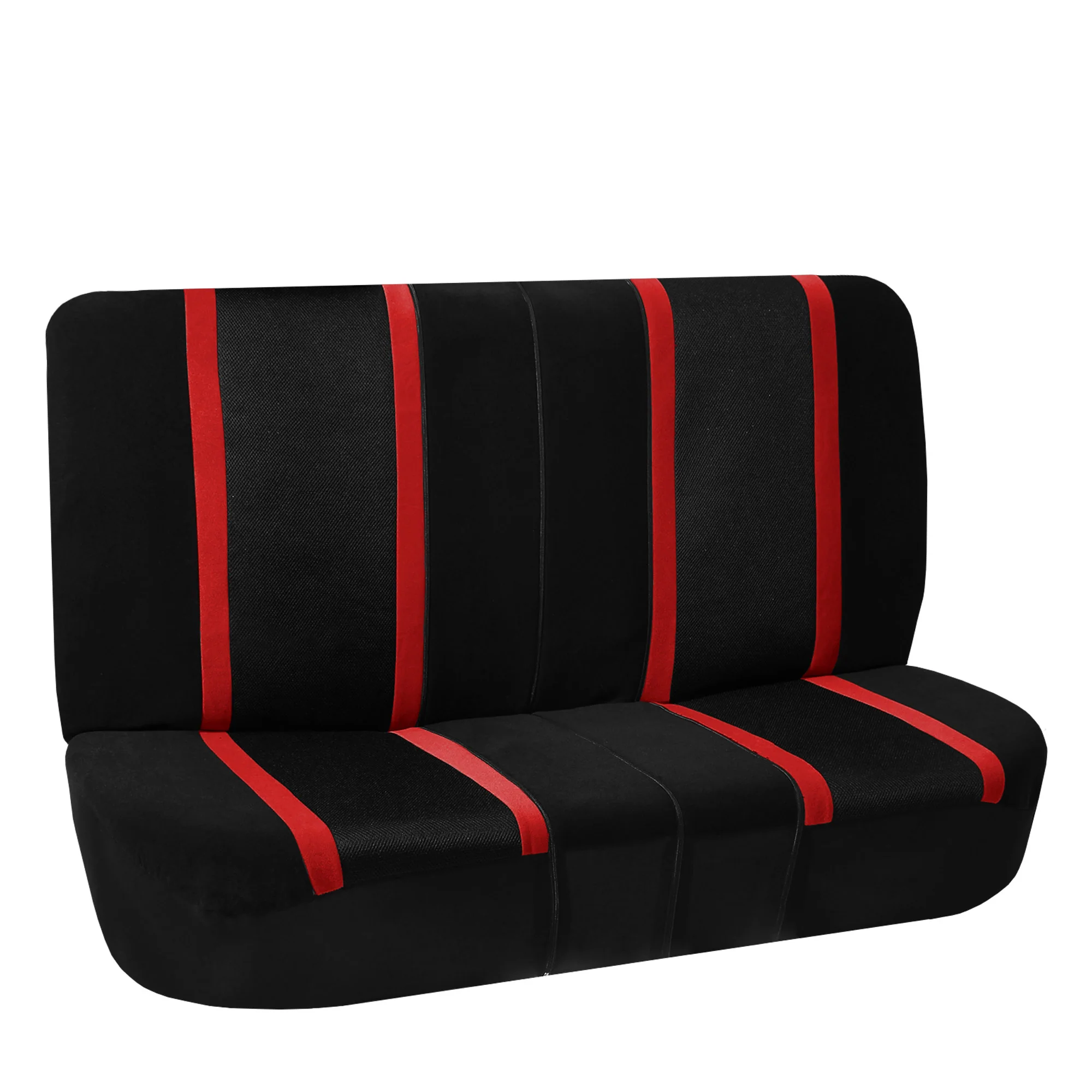 FH Group Blue and Black Airbag Compatible and Split Bench Sports Car Seat Cover, Full Set