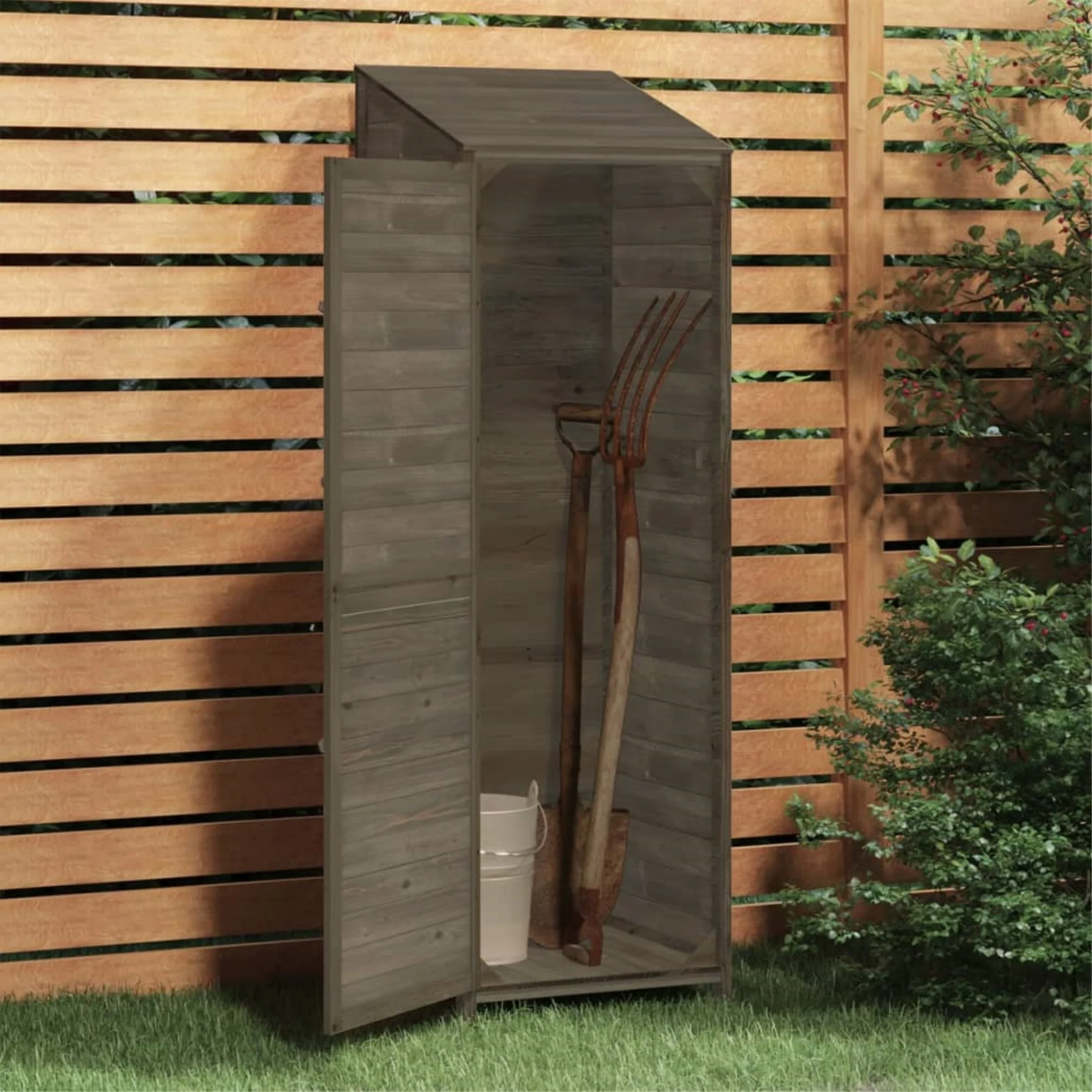 vidaXL Garden Shed Anthracite 21.7