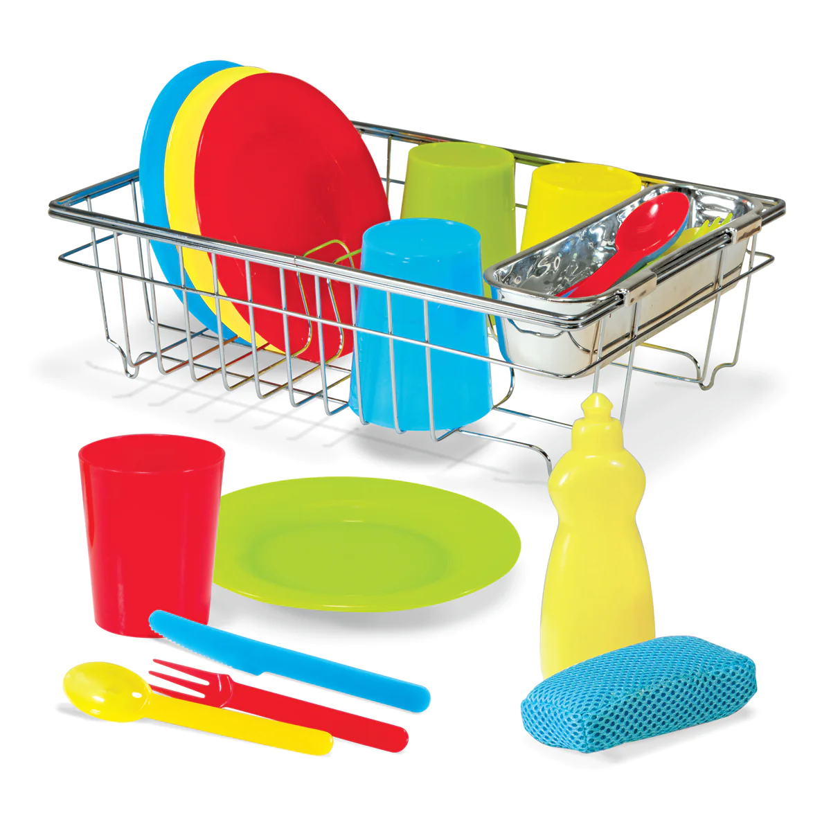 Melissa &a; Doug Let&s;s Play House! Wash &a; Dry Dish Set