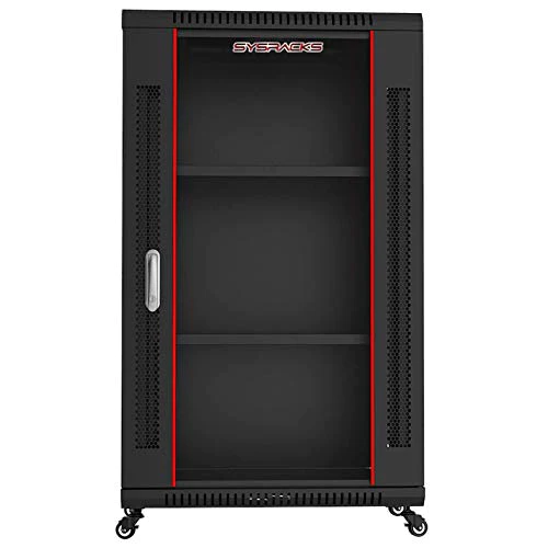 Sysracks Server Rack 18U Wall Mount Server Rack Locking Wall Cabinet 19 Inch Rack Av Audio Video Rack Lockable Cabinet Network Rack with