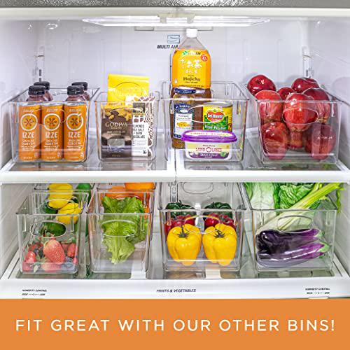 sorbus plastic storage bins clear pantry organizer box bin containers for organizing kitchen fridge, food, snack pantry cabin