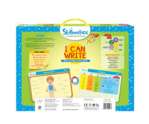 Skillmatics Educational Game : I Can Write | Reusable Activity Mats with 2 Dry Erase Markers | Gifts &a; Preschool Learning for Ag