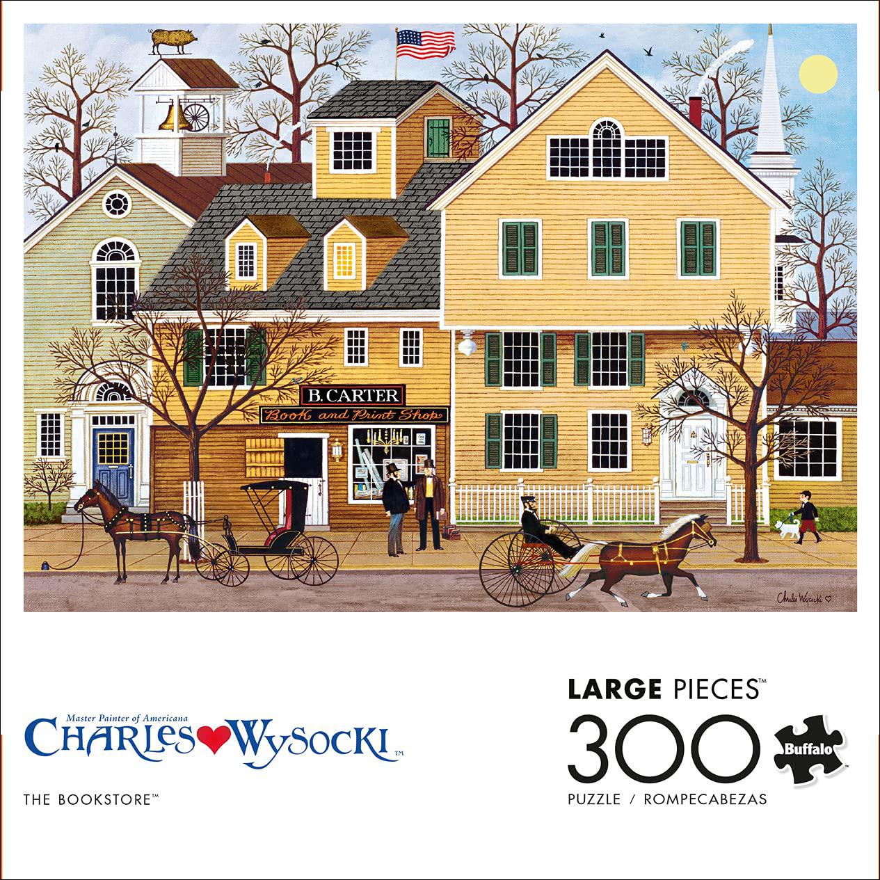 Buffalo Games &a; Puzzles buffalo games - charles wysocki - the bookstore - 300 large piece jigsaw puzzle