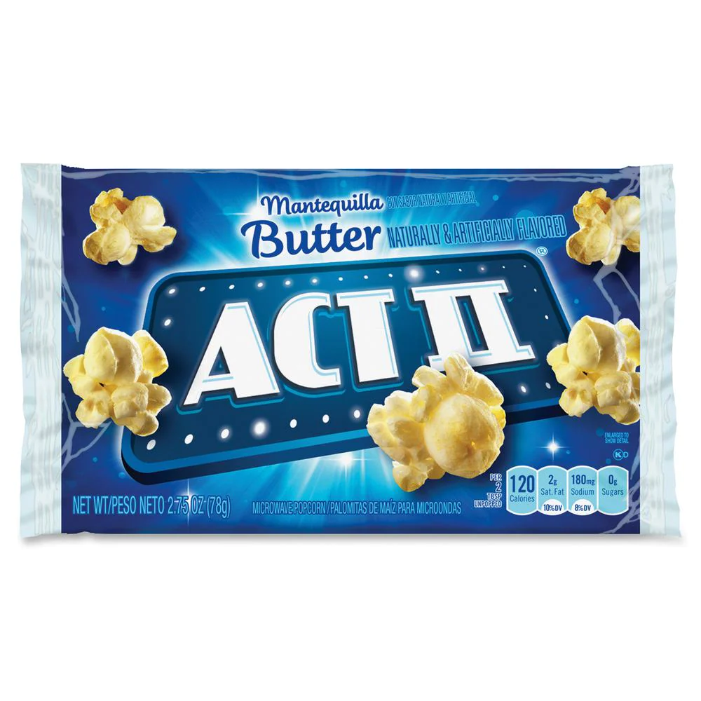 Act II ACT II Butter Microwave Popcorn - Butter - 2.75 oz - 36 / Carton