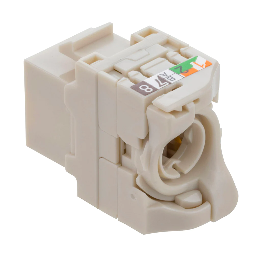 NavePoint CAT6A Unshielded Toolless Keystone Jack 15 pack, Ivory