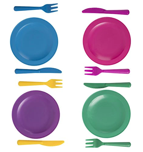 Big Mos Toys Pretend Play Dishes Playset – Little Chef Set, Kids Serving Dishes - Play Cups, Cutlery, Ladle, Tableware, Pots and
