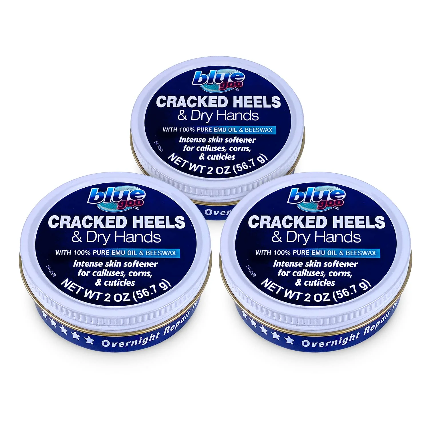 Blue Goo Cracked Heels &a; Dry Hands Intense Skin Softener - for Calluses, Corns &a; Elbow Dryness Relief, Fast- Penetrating Hydrati