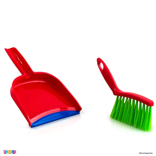 Play22 Kids Cleaning Set 4 Piece - Toy Cleaning Set Includes Broom, Mop, Brush, Dust Pan, - Toy Kitchen Toddler Cleaning Set is
