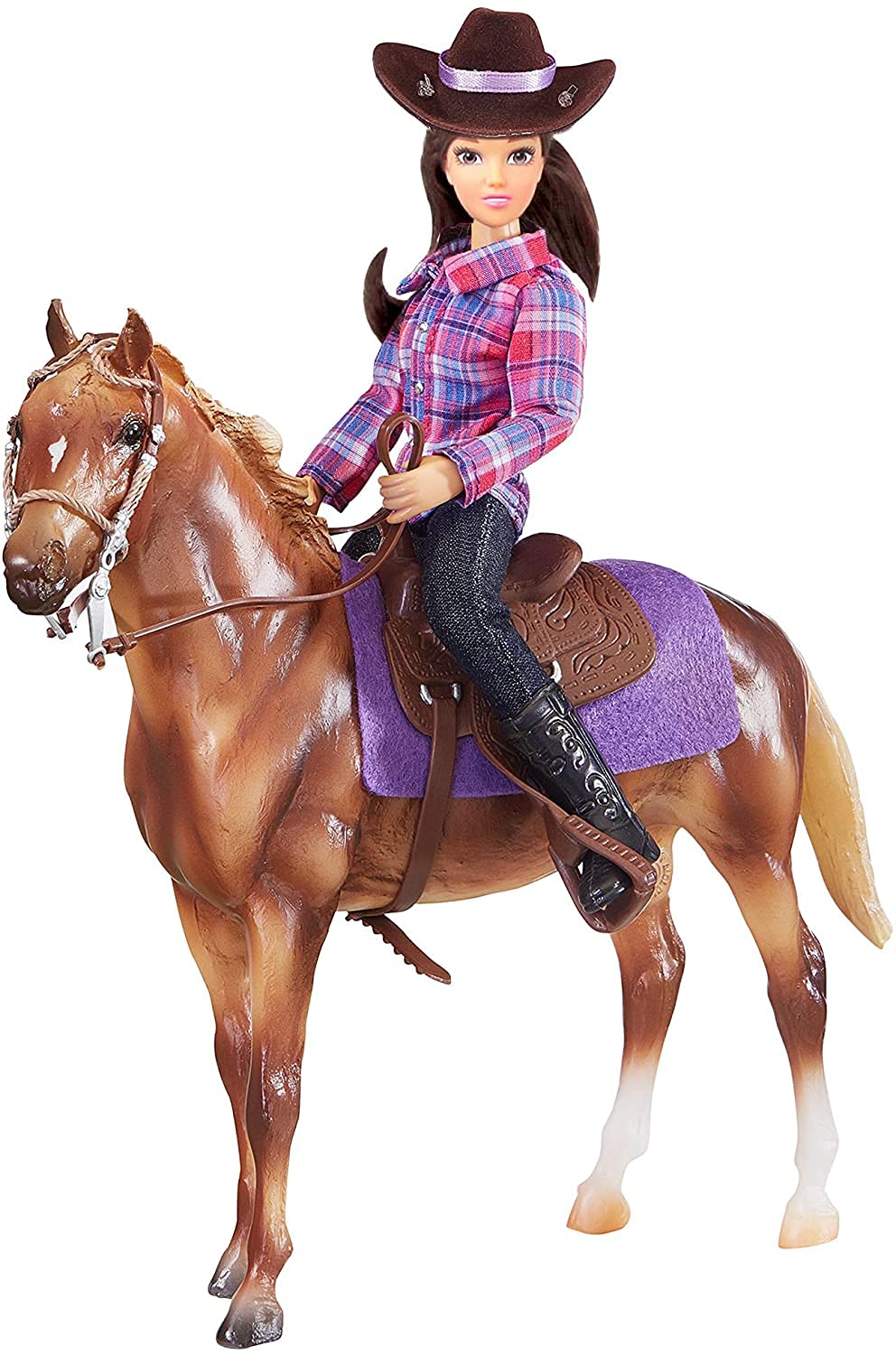 Breyer Animal Creations Breyer Freedom Series (classics) Western Horse &a; Rider Doll Set (1:12 Scale) Model #61116,Multicolor