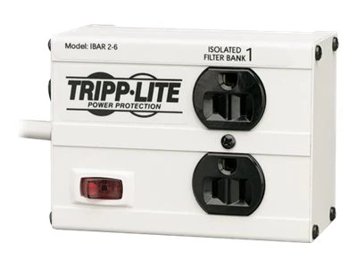TRIPP LITE ISOBAR2-6 2 OUTLET ISOBAR SURGE PROTECTOR METAL 120V 6 FT CORD 1410 JOULES