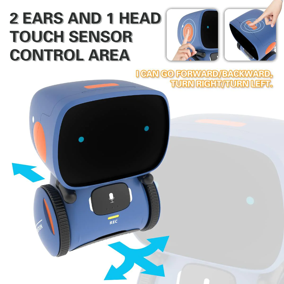98k robot toy for boys and girls, smart talking robots intelligent partner and teacher with voice control and touch sensor, s